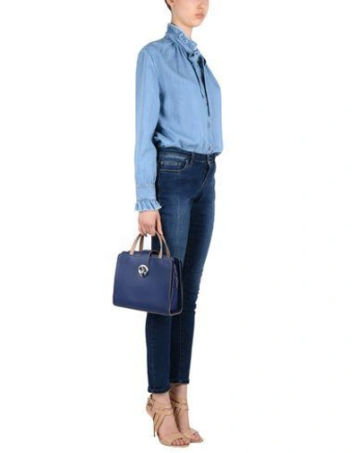 Shop Armani Jeans Handbags In Dark Blue