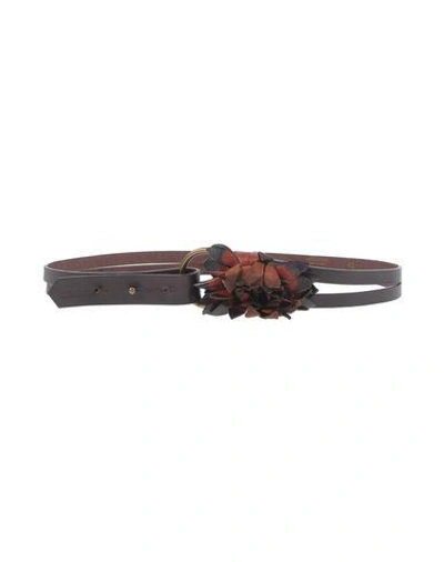 Shop Seventy Belts In Dark Brown