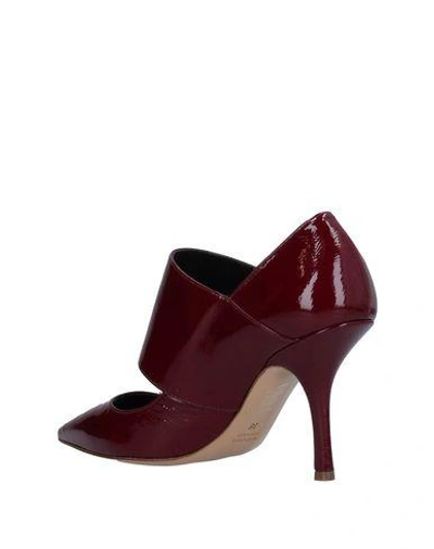 Shop Erika Cavallini Pumps In Maroon