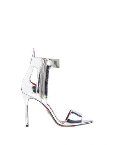 Shop Cesare Paciotti Sandals In Silver