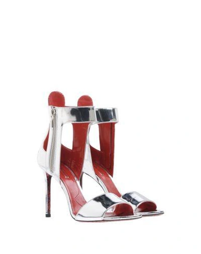 Shop Cesare Paciotti Sandals In Silver