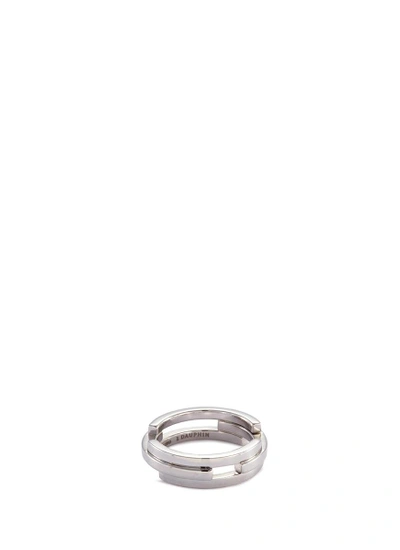 Shop Dauphin 'volume' 18k White Gold Three Tier Ring In Metallic