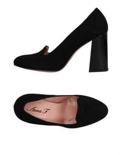 Shop Anna F. Loafers In Black