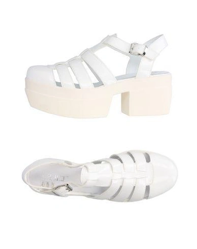 Shop Cult Woman Sandals White Size 8 Textile Fibers