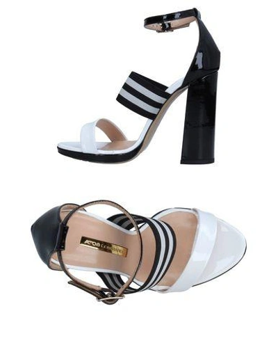 Shop Atos Lombardini Sandals In White