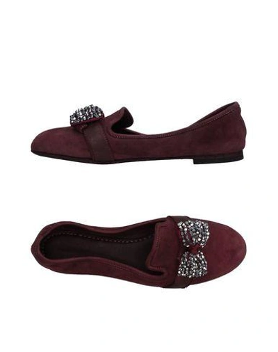 Shop Pantofola D'oro Loafers In Maroon