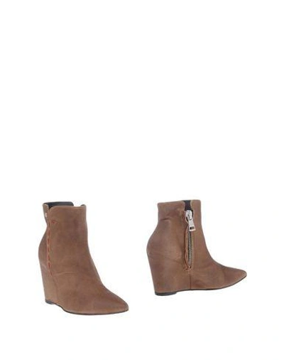 Shop Manila Grace Ankle Boots In Brown