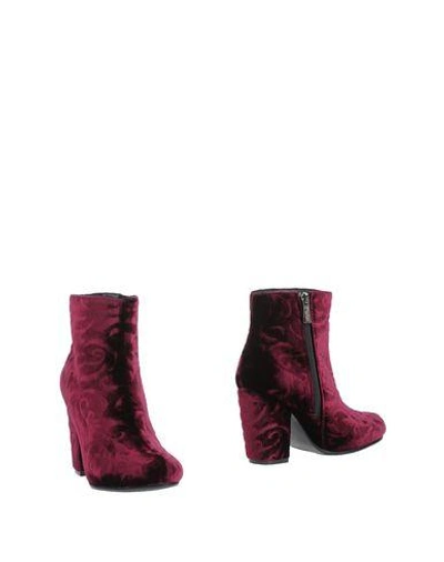Shop Colors Of California Ankle Boot In Maroon