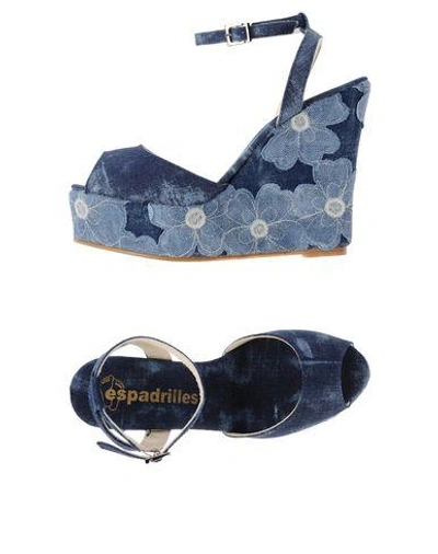 Shop Espadrilles Sandals In Blue