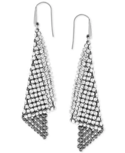 Shop Swarovski Earrings, Crystal Fan Earrings In Silver