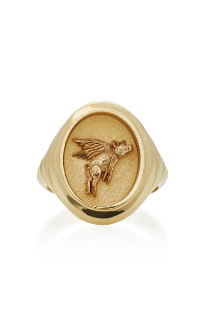 Shop Retrouvai Flying Pig 14k Gold Ring