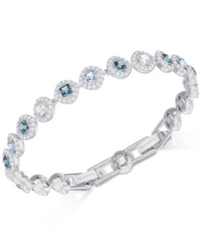 Shop Swarovski Silver-tone Halo & Crystal Link Bracelet