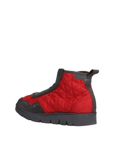 Shop Pànchic Panchic Woman Sneakers Red Size 7 Soft Leather, Textile Fibers, Shearling