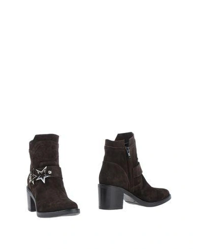 Shop Gianni Marra Ankle Boot In Dark Brown