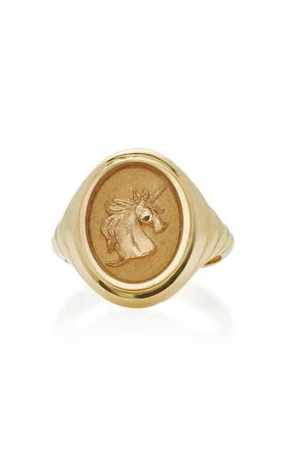 Shop Retrouvai Unicorn 14k Gold Ring