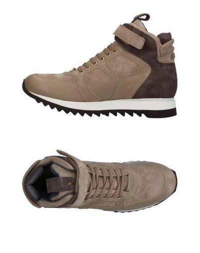 Shop Cesare Paciotti 4us Woman Sneakers Beige Size 7 Leather