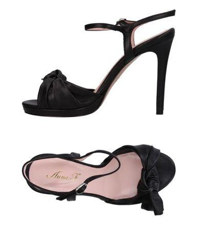 Shop Anna F Sandals In Black