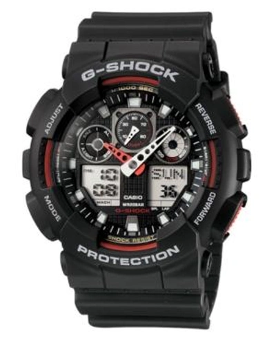 Shop G-shock Men's Analog Digital Black Resin Strap Watch Ga100-1a4