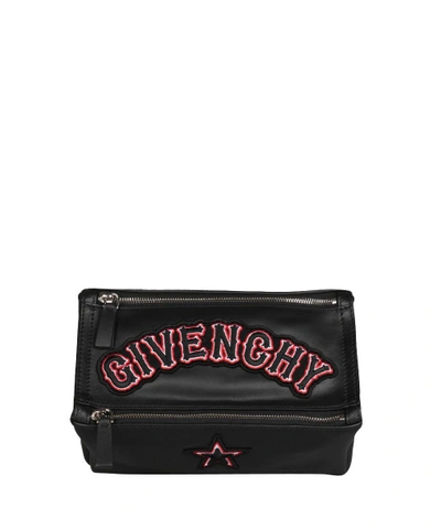 Shop Givenchy Pandora Micro Leather Bag In Nero
