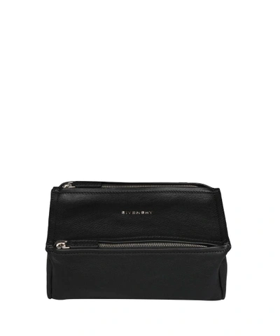 Shop Givenchy Pandora Mini Leather Bag In Nero