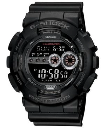 Shop G-shock Men's Xl Digital Black Resin Strap Watch Gd100-1b In No Color