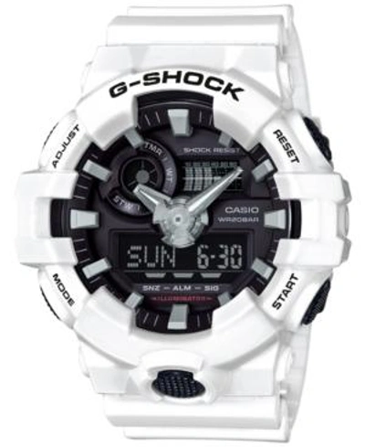 Shop G-shock Men's Analog-digital White Resin Strap Watch 54mm Ga700-7a