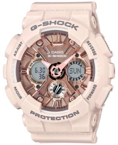 Shop G-shock Women's Analog-digital Blush S Peach Resin Strap Watch 46mm Gmas120mf-4a