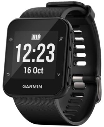 Shop Garmin Unisex Forerunner 35 Black Silicone Strap Gps Running Smart Watch 24mm
