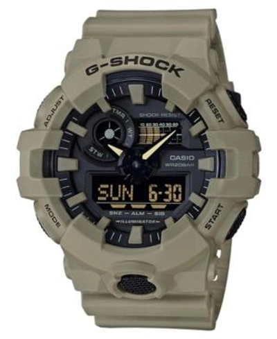 Shop G-shock Men's Analog-digital Beige Resin Strap Watch 53mm