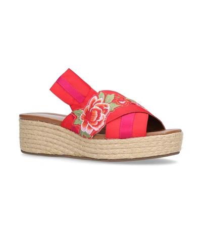 Shop Kurt Geiger Blossom Heeled Sandals In Red