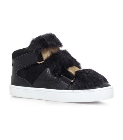 Carvela Kurt Geiger Lovely Fur Sneakers In Black | ModeSens