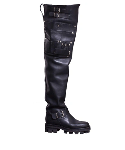 Shop Alyx Utility Tank Boots In Nero