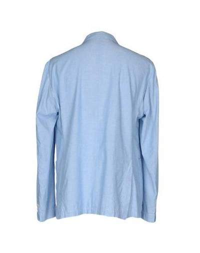 Shop Aspesi Blazer In Sky Blue