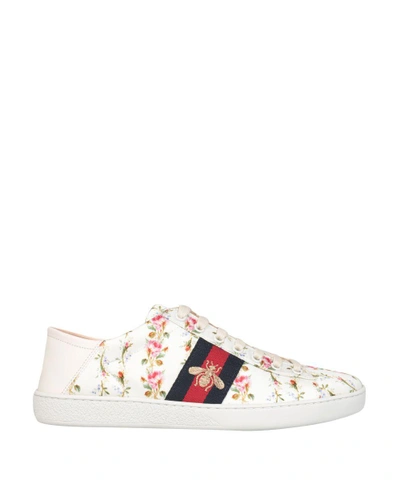 Gucci Ace Rose Print Sneaker Foldable In Multicolor | ModeSens