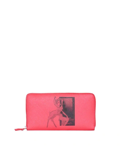 Shop Givenchy Bambi Zip Around Wallet In Rosso