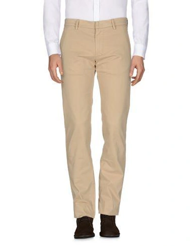 Shop Aquascutum Casual Pants In Beige