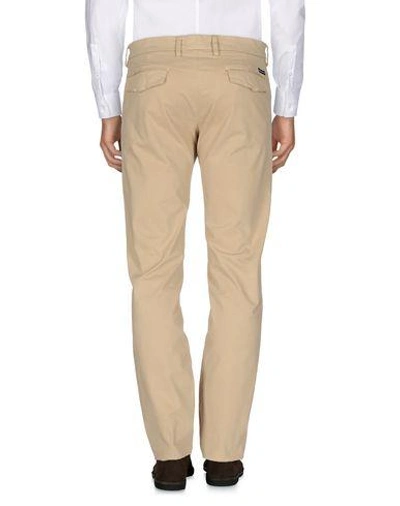 Shop Aquascutum Casual Pants In Beige