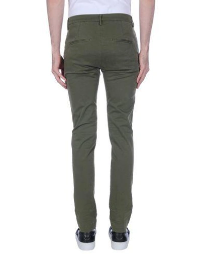 Shop Aglini Casual Pants In Military Green