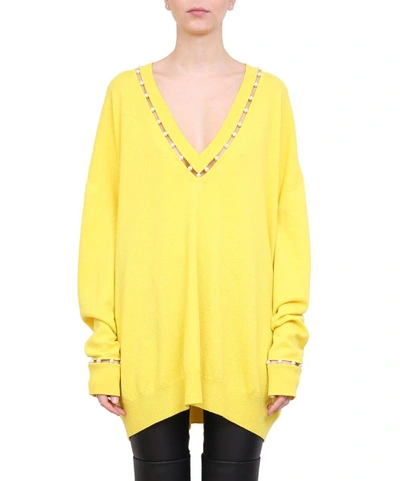 Givenchy Pearl Embellished Sweater In Giallo
