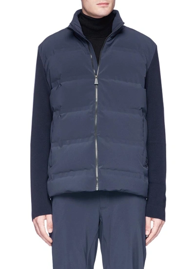 Shop Aztech Mountain 'dale Of Aspen' Down Puffer Sweater Jacket In Blue