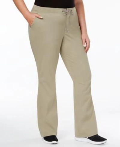 Shop Columbia Plus Size Anytime Outdoor Bootcut Pants In Tusk