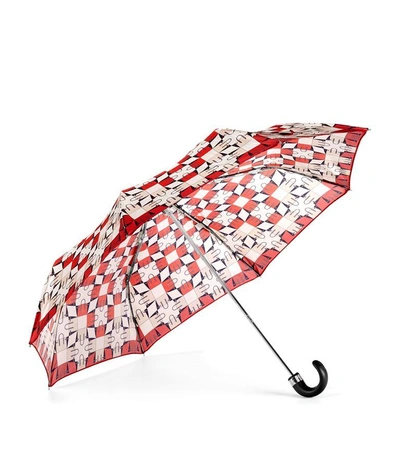 Shop Aspinal Of London Marylebone Compact Umbrella In Red