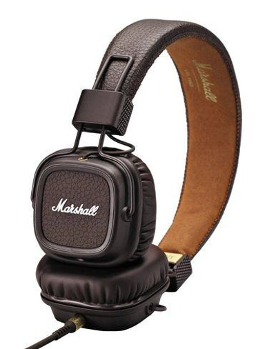 Shop Marshall Headphone In Dark Brown