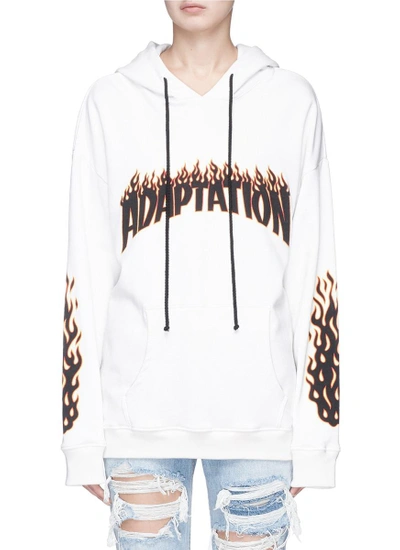 Shop Adaptation Flame Logo Print Hoodie