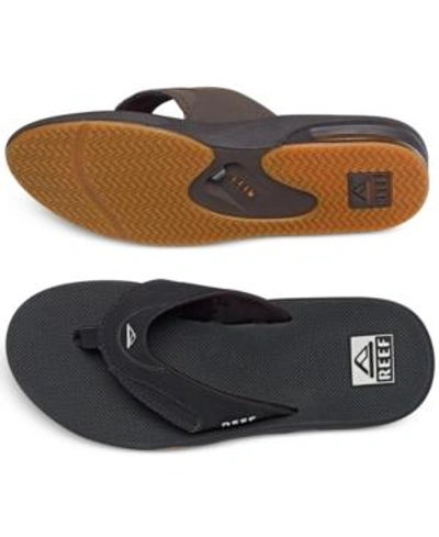 Reef Men's Fanning Thong Sandals With Bottle Opener Shoes Black | ModeSens