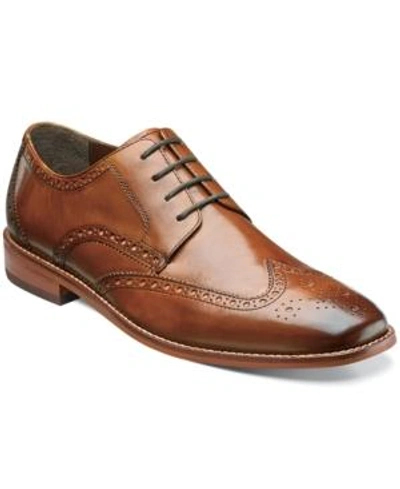 Shop Florsheim Men's Castellano Wing-tip Oxfords Men's Shoes In Saddle Tan