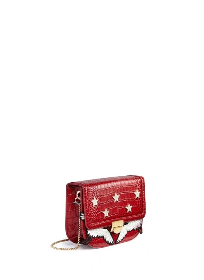 Shop Venna Cubic Zirconia Star Crane Patch Leather Bag