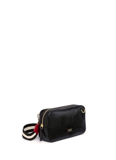 Shop Frances Valentine 'lucy' Snake Embossed Leather Crossbody Bag