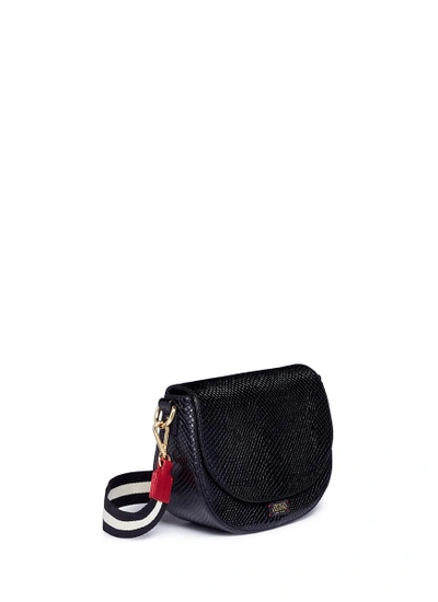 Shop Frances Valentine 'ellen' Mini Snake Embossed Leather Saddle Bag