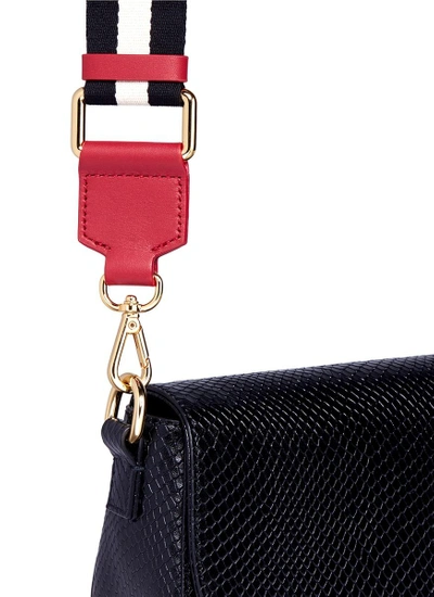 Shop Frances Valentine 'ellen' Mini Snake Embossed Leather Saddle Bag